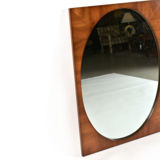 Walnut oval rectangle Dixie mirror