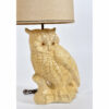 Cream colored plaster vintage owl lamp