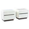 Pair Nineteen-Laties white Lane Acclaim nightstands