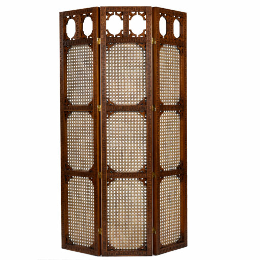 1970s vintage room divider folding screen folded into a U shape