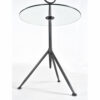 Three legged modern metal side table