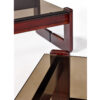 Rosewood and smoked glass coffee table and end tables by Percival Lafer