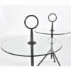 Round glass modern end tables