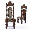 Faux leopard Witco tiki thrown chairs