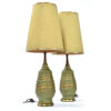 avacado green gold plasto lamps original shades