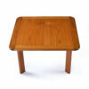 Solid teak Danish Modern square coffee or side table