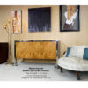 Chrome and Burl Wood Vintage 1970s Credenza by Pace Collection