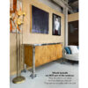 Chrome and Burl Wood Vintage 1970s Credenza by Pace Collection