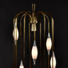 mid century brass cage lamp lightolier