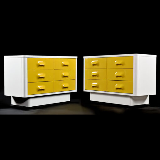 Pair of yellow Chapter One dressers