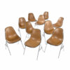 Eames for Herman Miller stacking naugahyde DSS shell chairs