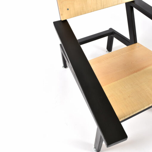 Flat bar steel arms on Moderondack chair
