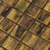 Green, ochre, yellow, black and brown mosaic tiles