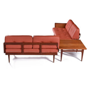 Restored Peter Hvidt Orla Mølgaard FD451 Sofa Sectional & Corner Table Set