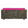 Adrian Pearsall pink Brutalist loveseat sofa