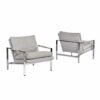 Pair of Milo Baughman for Thayer Coggin chrome armchairs