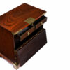 Open cabinet area and two drawers inside Asian rosewood chest