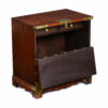 Open cabinet area and two drawers inside Asian rosewood chest