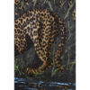 Detail on leopard painting tail end