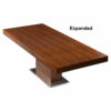 Expanding butterfly leaf dining table