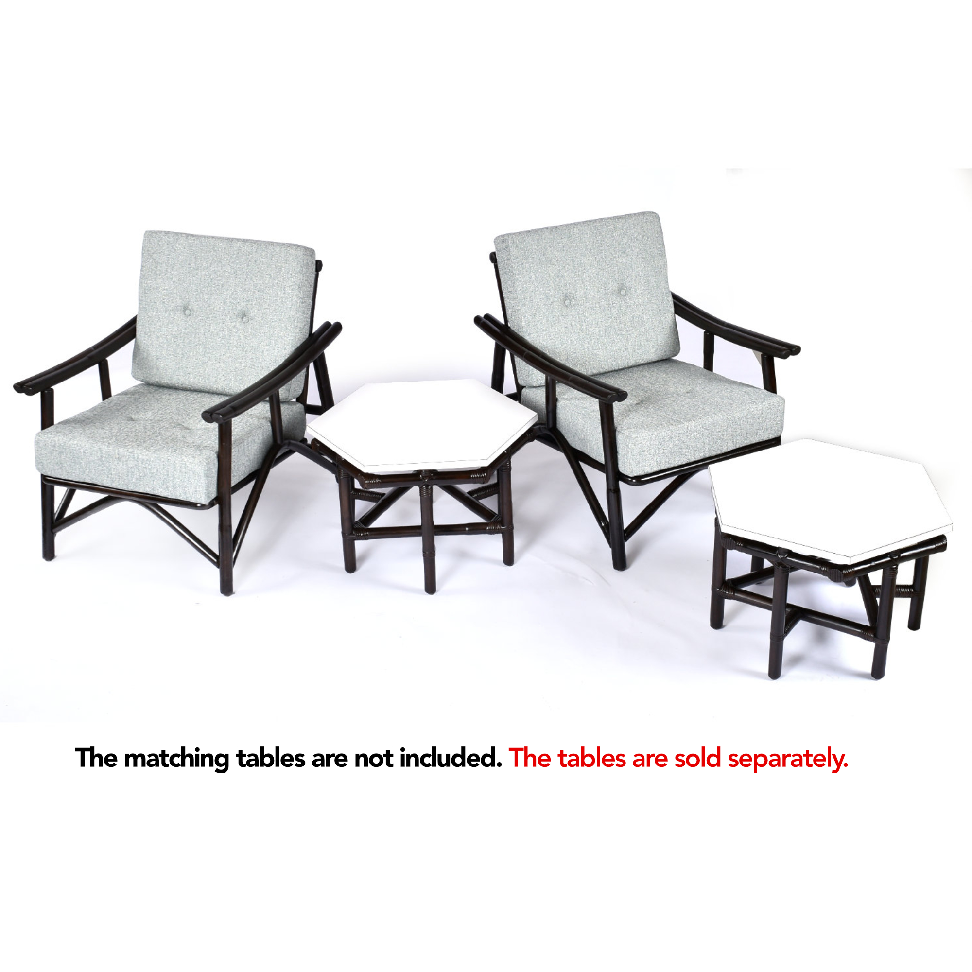 Ficks Reed Far Horizons 1950s rattan lounge chairs