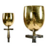 Pair Stiffel brass floor lamps torchiere