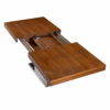 Self storing butterfly leaf in walnut table