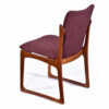 Restored Danish teak dining chair Vamdrup Stolefabrik in purple fabric