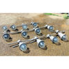 Group of vintage Russell and Stoll industrial warehouse factory lights