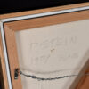 Back side of P Stein signed abstract painting 1977