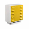 5 drawer yellow and white vintage 1970s Broyhill Chapter One tall dresser