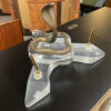 Lucite pen holder with brass cobra