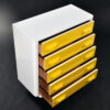 5 drawer yellow and white vintage 1970s Broyhill Chapter One dresser