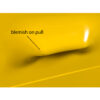 Blemish on yelow plastic drawer facade