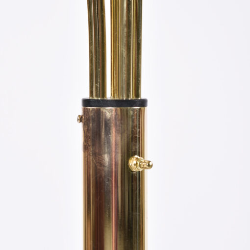 Wear on brass stem of Guzzini style 5 head arch lamp with marble base