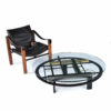 Kaizo Oto steel and glass coffee table
