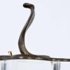 Brass cobra pen holder on clear acrylic base