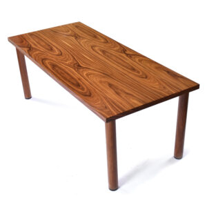 Modern Minimalist Rosewood Rectangular Dining Table With Round Legs