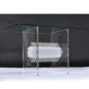 Vintage clear acrylic and glass work table desk