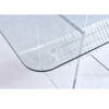 Rounded rectangle glass top with polished edges
