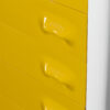 Yellow plastic molded drawer fronts Broyhill Chapter One high boy dresser