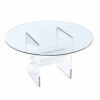 Round Lucite dining table