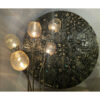 5-head amber glass gold vintage floor lamp