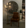 Gold floor lamp amber diffusers Mid Century Modern