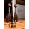 Group of Witco wood carved tiki cats