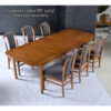 Vintage 1960s Mid-Century Modern walnut dining set with 6 chairs