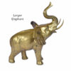 Good luck large scale 2 foot tall brass elephant