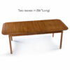 86 Inch Mid-Century Modern dining table with two leaves