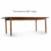 86 Inch Mid-Century Modern dining table with two leaves