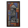 David Holleman Mid-Century Modern Mosaic Tile Art Panel with Sgraffito Illustrations